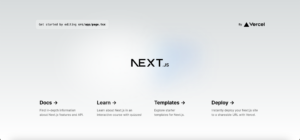 Nextjs初期ページ