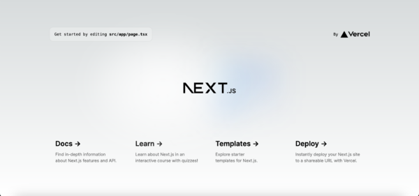 Nextjs初期ページ